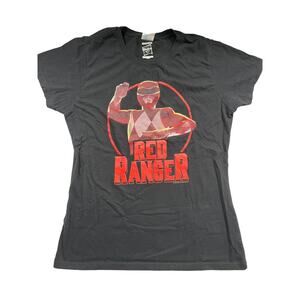 Red Ranger Power Rangers T-Shirt Fitted Women's Medium